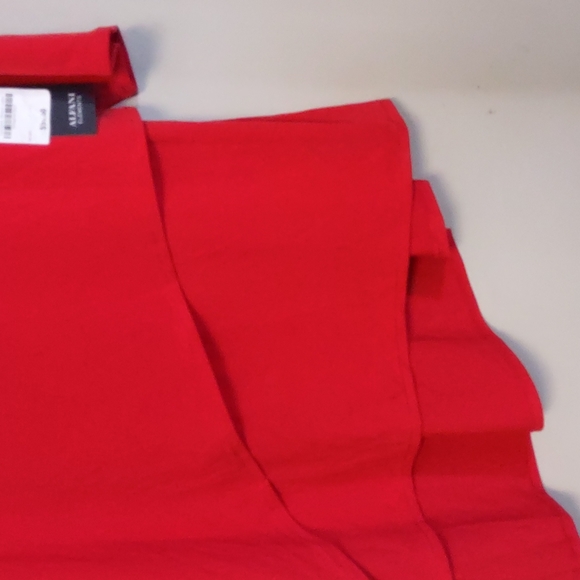 Alfani Asymmetrical Envelope Hem Top Red Petite Small or Large - Picture 3 of 10